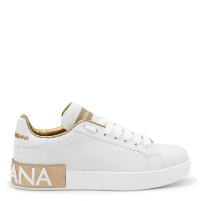 Dolce & Gabbana Sneakers Golden In White