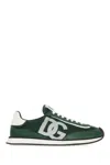 Dolce & Gabbana Multicolor Suede And Mesh Dg Aria Sneakers In Green