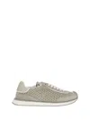 Dolce & Gabbana Leather And Fabric Low-top Sneakers In Grey