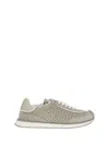 Dolce & Gabbana Leather And Fabric Low-top Sneakers In Grey