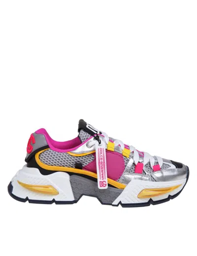 Dolce & Gabbana Mixed-material Airmaster Sneakers In Multicolor