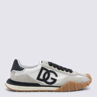 Dolce & Gabbana Dg Athletic Black Low Top Sneakers With Logo Patch On The Tongue And Maxi Logo On The Side In Suede 