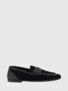 Dolce & Gabbana Ariosto Black Loafers With Metallic Dg Logo Plate On The Front In Leather And Suede Man In Black