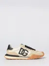 Dolce & Gabbana Dg Athletic Black Low Top Sneakers With Logo Patch On The Tongue And Maxi Logo On The Side In Suede  In Multi