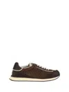 Dolce & Gabbana Mixed-material Dg Cushion Sneakers In Moor+ebony