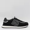 Dolce & Gabbana Dg Cushion Lace-detailed Suede Sneakers Shoes In Black