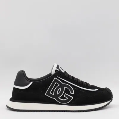 DOLCE & GABBANA DOLCE & GABBANA BLACK DG CUSHION SNEAKERS