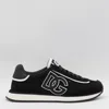 Dolce & Gabbana Dg Cushion Lace-detailed Suede Sneakers Shoes In Black