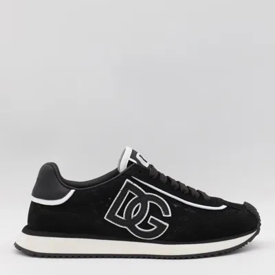 DOLCE & GABBANA DOLCE & GABBANA BLACK DG CUSHION SNEAKERS