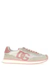 Dolce & Gabbana Canvas And Suede Sneakers In Pink