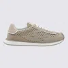 Dolce & Gabbana Men Cappuccino Fabric Sneakers