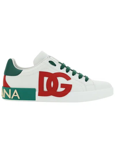 Dolce & Gabbana Sneakers In Smeraldo/rosso