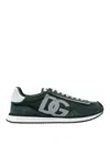 Dolce & Gabbana Multicolor Suede And Mesh Dg Aria Sneakers In Green