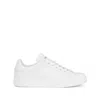 Dolce & Gabbana Portofino Calfskin White Sneakers In White