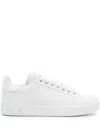 Dolce & Gabbana Women Portofino Leather Sneakers In White