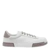 Dolce & Gabbana Portofino Yatch Sneakers In Calfskin Color White And Dove Grey In Red