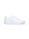Dolce & Gabbana Portofino Calfskin White Sneakers In White