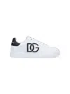 Dolce & Gabbana Dg Logo Patch Leather Sneaker In White