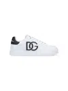 Dolce & Gabbana Dg Logo Patch Leather Sneaker In White