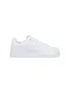Dolce & Gabbana Women Portofino Low-top Leather Sneakers With Lateral Monogram In White