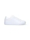 Dolce & Gabbana Portofino Calfskin White Sneakers In White