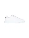 Dolce & Gabbana Leather Sneakers With Lateral Logo Patch In White