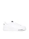 Dolce & Gabbana Leather Sneakers With Lateral Logo Patch In White