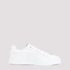 Dolce & Gabbana Women Portofino Low-top Leather Sneakers With Lateral Monogram