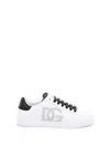 Dolce & Gabbana Strobel Portofino Light Sneaker In Nappa Calfskin In White
