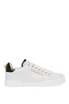 Dolce & Gabbana Dolce&gabbana White And Gold Low Sneakers In White