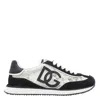 Dolce & Gabbana Black And White Low Top With Lace Details And Dg Patch On The Side In White
