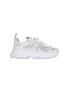 Dolce & Gabbana Accelerate Fabric Sneakers Leather Inserts In White