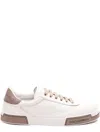 Dolce & Gabbana Portofino Yatch Sneakers In Calfskin Color White And Dove Grey In White