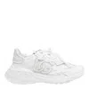 Dolce & Gabbana Fabric And Leather Sneakers With Chunky Sole In White