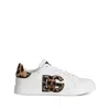 Dolce & Gabbana Women Portofino Letaher Light Strobel Sneakers In White