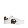 Dolce & Gabbana Women Portofino Letaher Light Strobel Sneakers In White