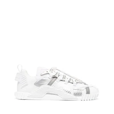 Dolce & Gabbana Silver And White Sneakers