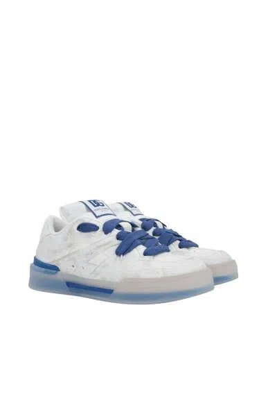 Dolce & Gabbana Sneakers In White+bluette