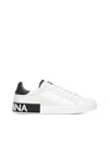 Dolce & Gabbana Portofino Sneaker In Calfskin In White