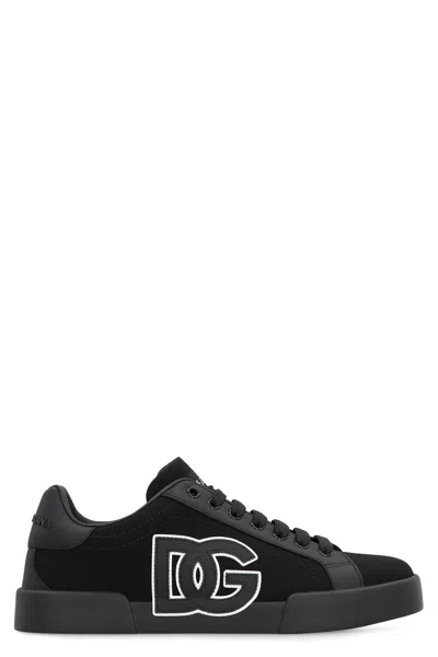 DOLCE & GABBANA DOLCE & GABBANA SNEAKERS WITH A LOGO PATCH