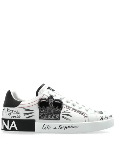 DOLCE & GABBANA DOLCE & GABBANA SNEAKERS WITH LOGO APPLICATION