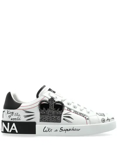 DOLCE & GABBANA DOLCE & GABBANA SNEAKERS WITH LOGO APPLICATION