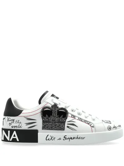 DOLCE & GABBANA SNEAKERS WITH LOGO APPLICATION