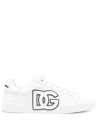 DOLCE & GABBANA DOLCE & GABBANA SNEAKERS WITH LOGO APPLIQUÉ