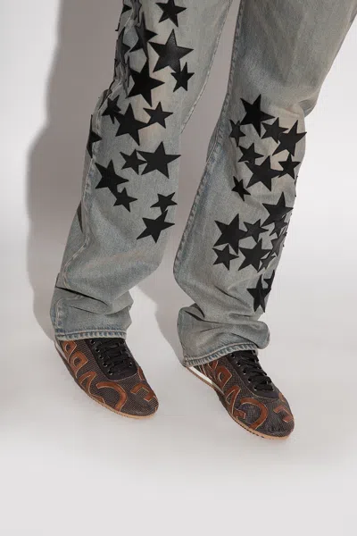 Dolce & Gabbana All-over Logo-print Sneakers In Brown