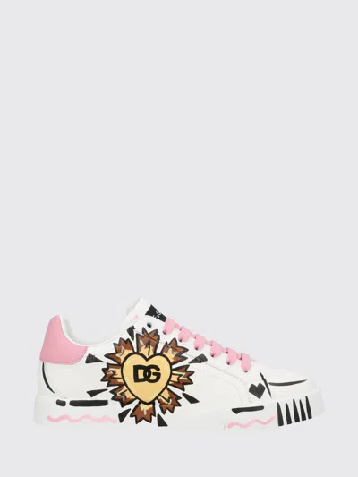 Dolce & Gabbana Sneakers Woman Color Pink In White