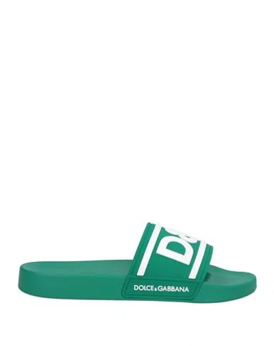 Dolce & Gabbana Snk Man Sandals Green Size 9 Synthetic Fibers