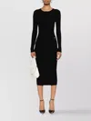 Dolce & Gabbana Black Wool Knitted Sheath Sweater Dress
