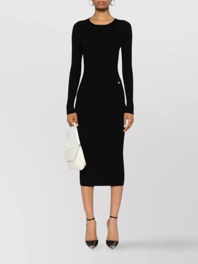 DOLCE & GABBANA SNUG FIT RIBBED KNIT DRESS