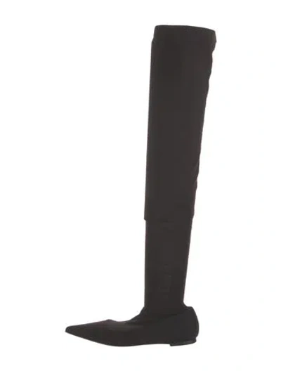 Pre-owned Dolce & Gabbana Sock Boots In Black